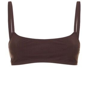 Lido Undichi Chocolate Brown BraletterPull On Swim Bikini Top Size Large Italian